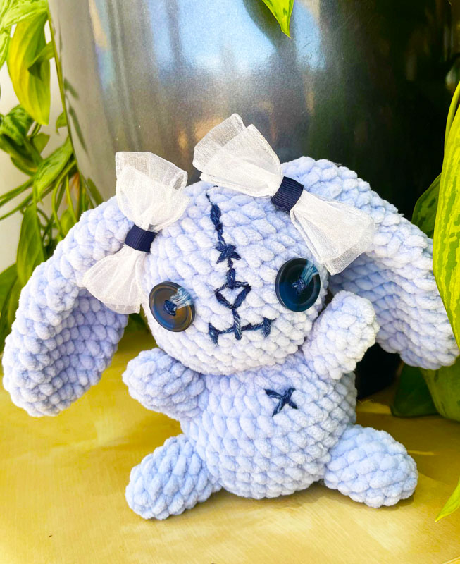 Amigurumi Purple Zombie Bunny Free Pattern-1