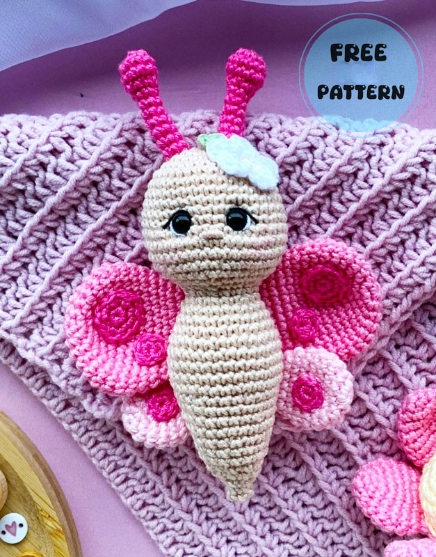 Amigurumi Crochet Butterfly Slim Free Pattern-1