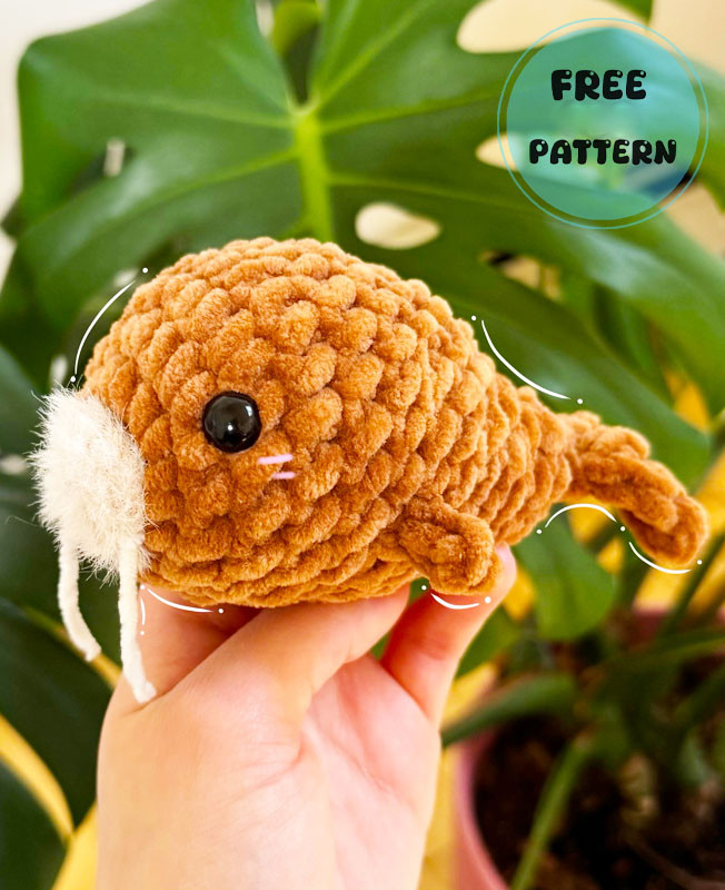 Amigurumi Walrus with a White Mustache Free Pattern-1