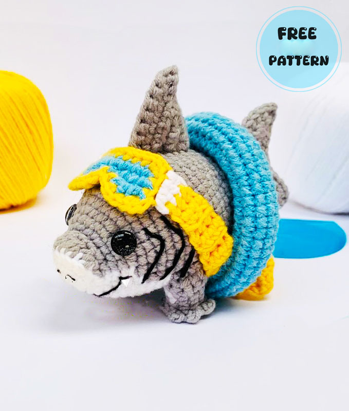 Amigurumi Shark with Swimming Crochet Free Pattern-1
