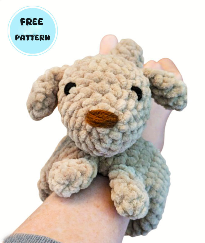 Amigurumi Crochet Dog Slap Bracelet Free Pattern-1