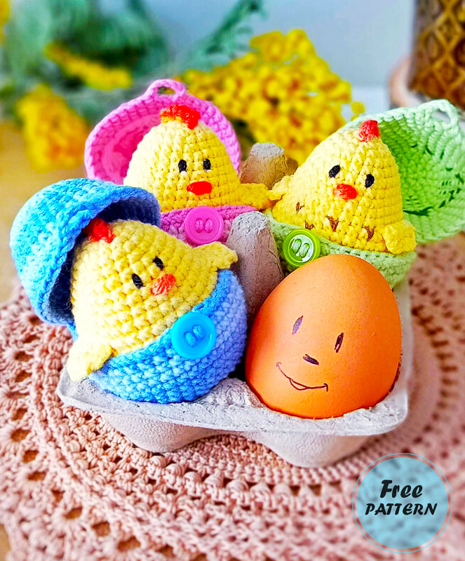 Amigurumi Chicken in a Shell for Easter Free Pattern