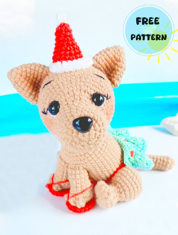 Amigurumi Crochet Little Dog Beachy Free Pattern-1