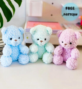 Amigurumi Fluffy Teddy Bear Free Pattern-1