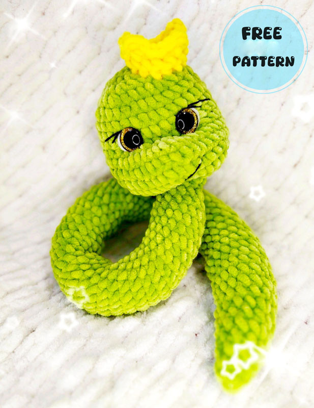 Amigurumi Plush Crochet Snake Princess Free Pattern-1