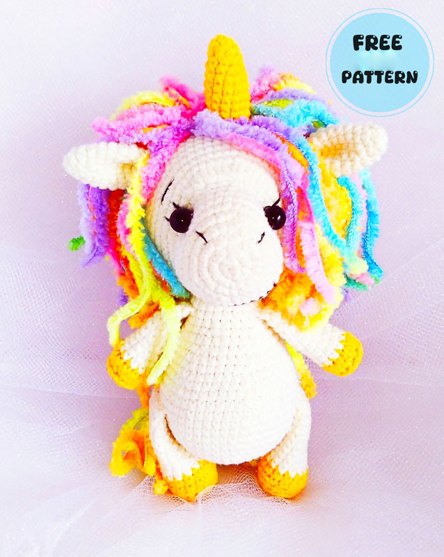 Amigurumi Crochet Stella the Little Unicorn Free Pattern-1