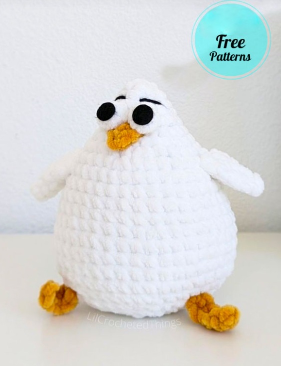 Amigurumi Crochet Chubby Oddy Seagull Free Pattern-1