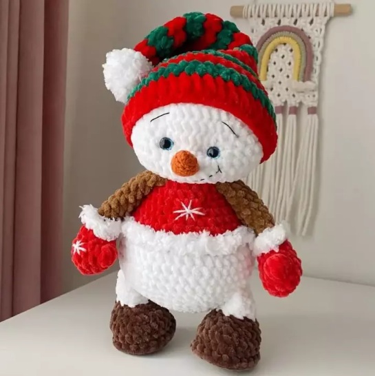 Amigurumi Crochet Plush Snowman Free Pattern-1