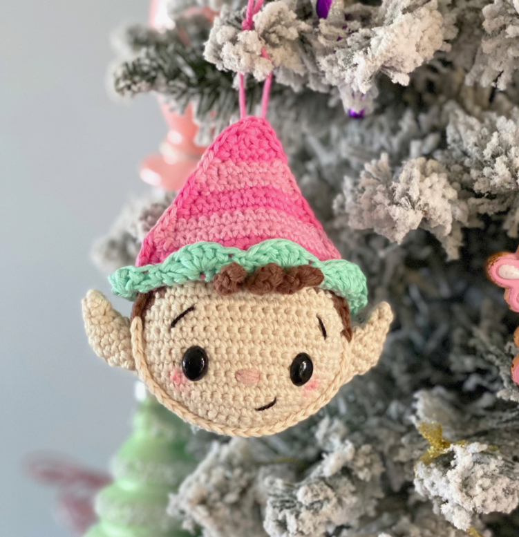 Amigurumi Crochet Elf Ornament Free Pattern-1