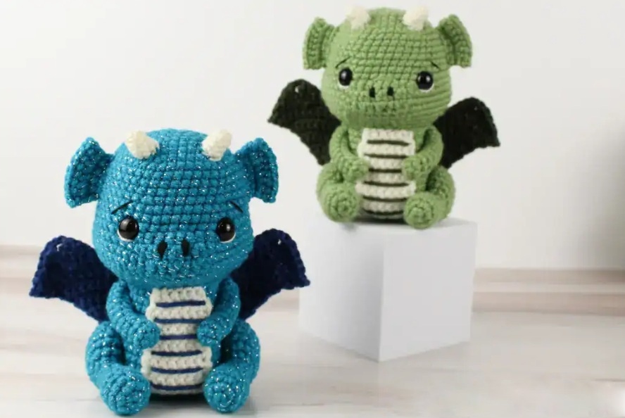 Amigurumi Crochet Mini Dragon Free Pattern-1
