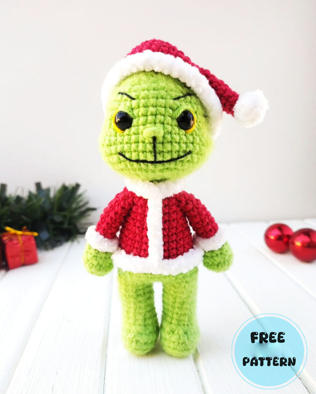 Amigurumi Crochet Grinch Doll for Christmas Free Pattern-1
