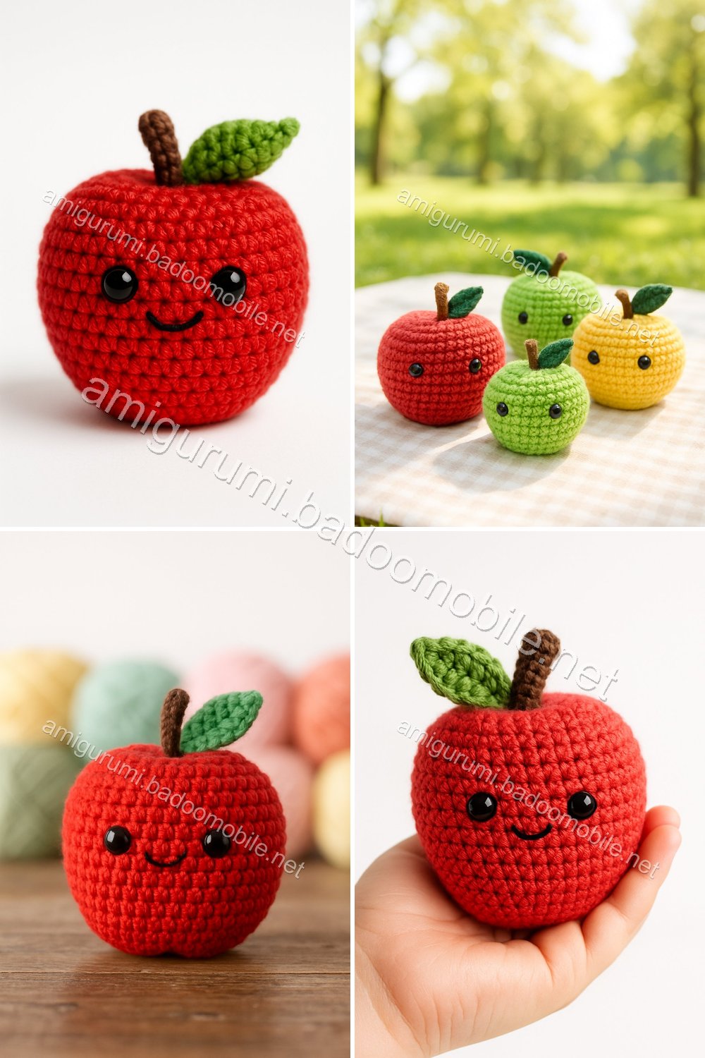 Free Crochet Pattern: Adorable Amigurumi Apple