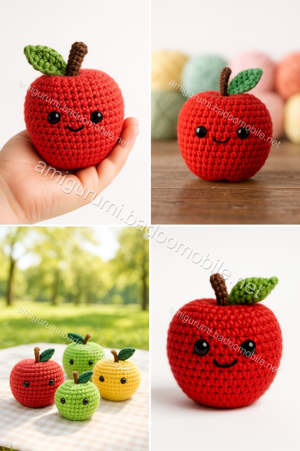 Free Crochet Pattern: Adorable Amigurumi Apple
