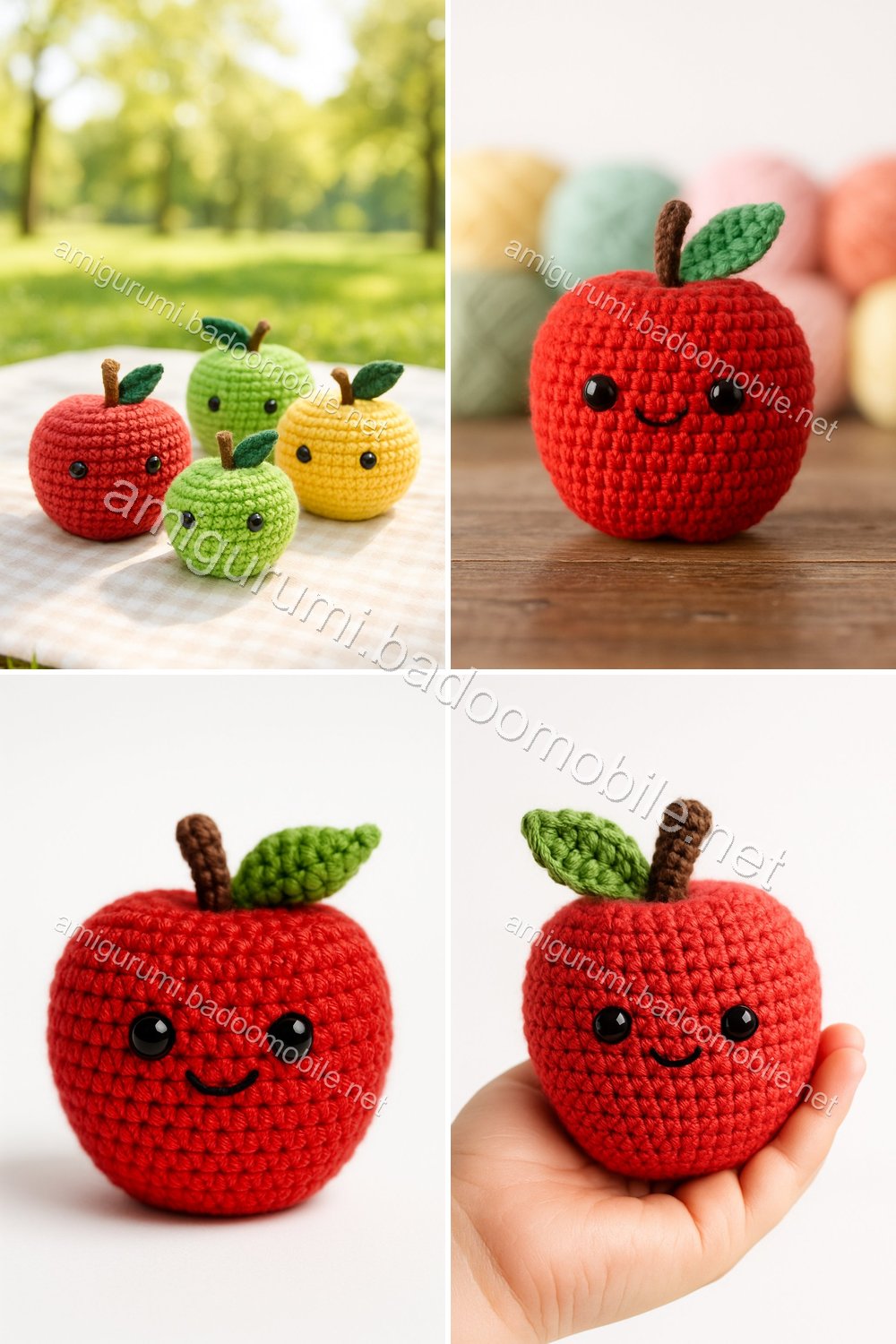 Free Crochet Pattern: Adorable Amigurumi Apple