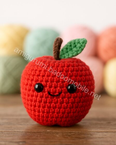 Free Crochet Pattern: Adorable Amigurumi Apple - apple-tekil-1.jpg