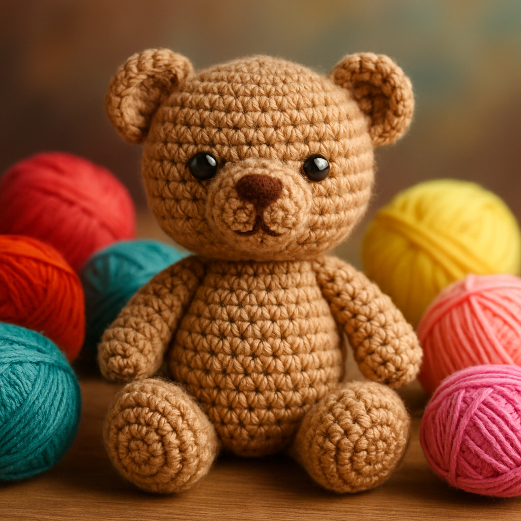 Free Crochet Pattern for a Loveable Valentine Bear Amigurumi color variation