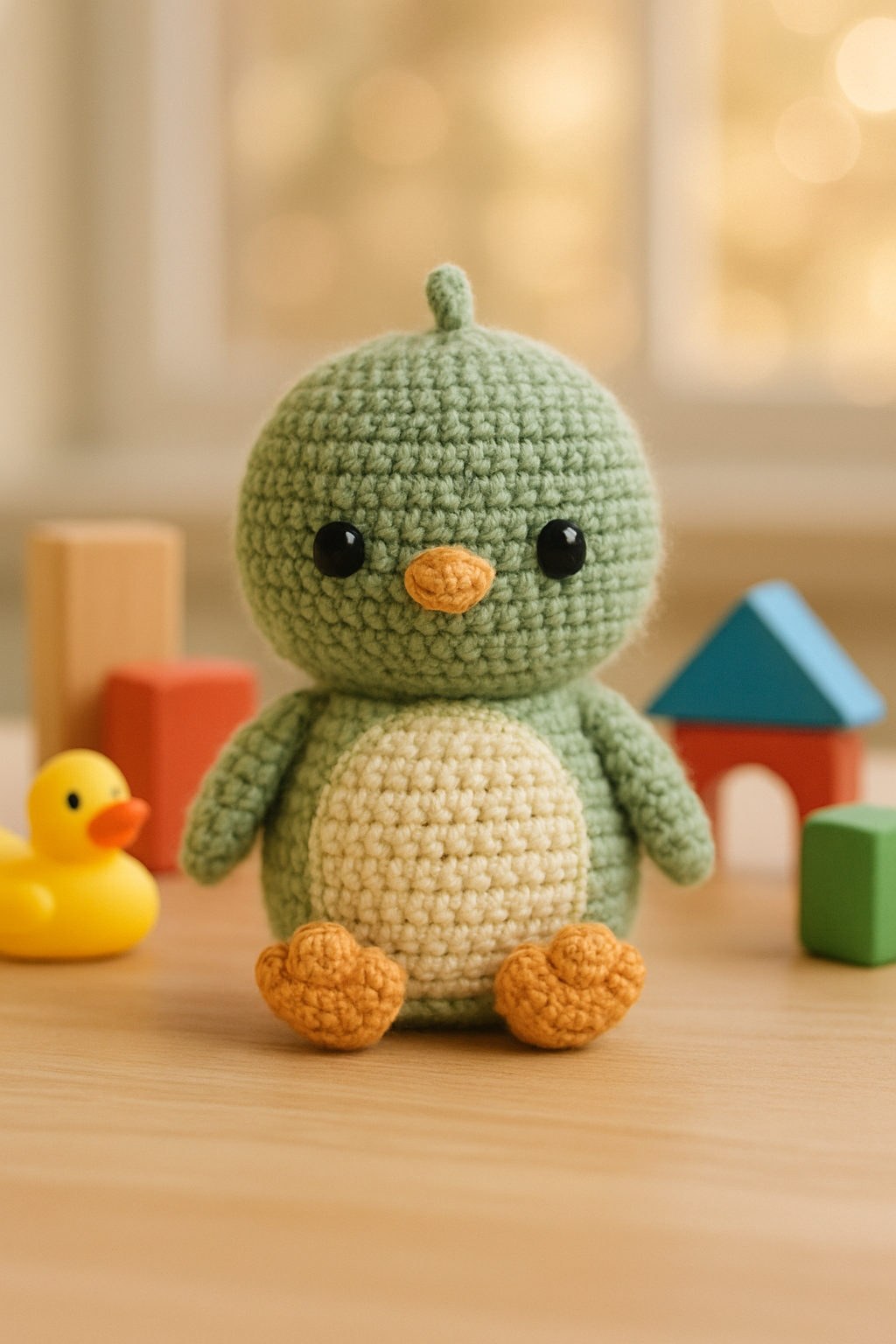 Adorable Amigurumi Chick with Bow Pattern color variation