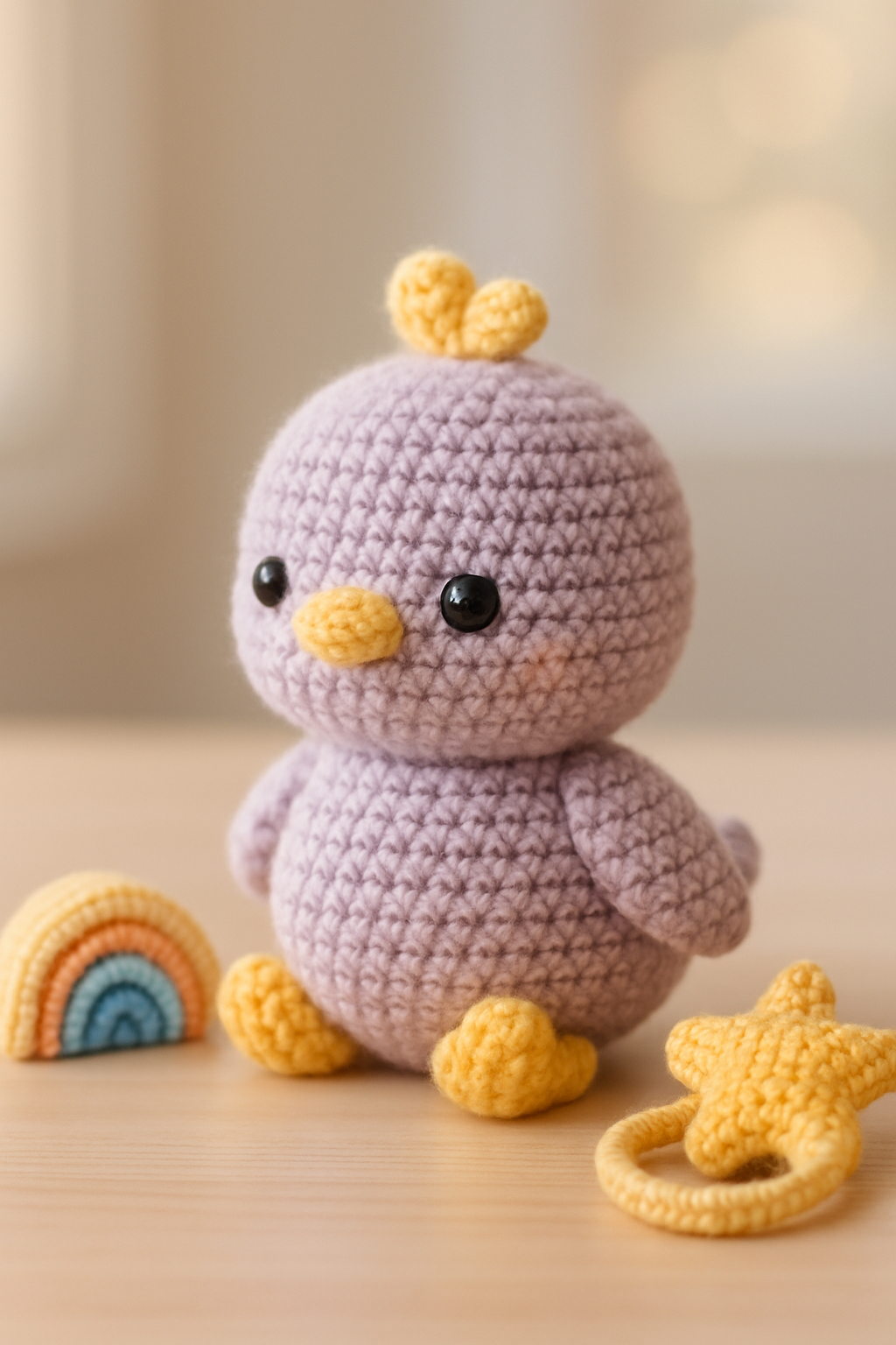 Adorable Amigurumi Chick with Bow Pattern color variation
