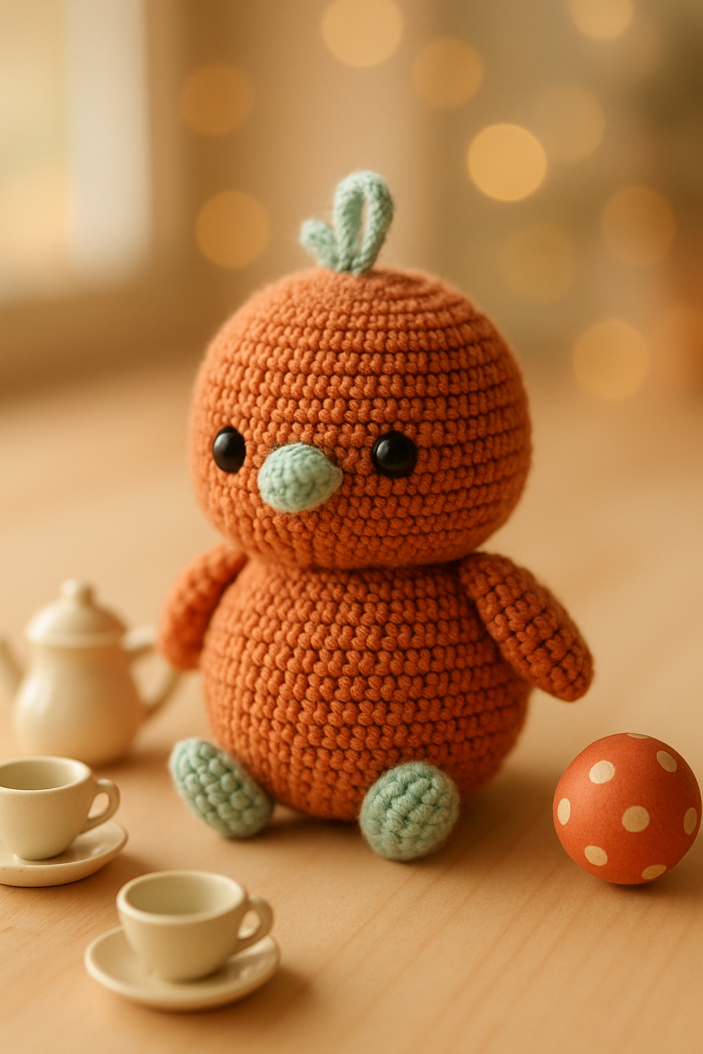 Adorable Amigurumi Chick with Bow Pattern color variation
