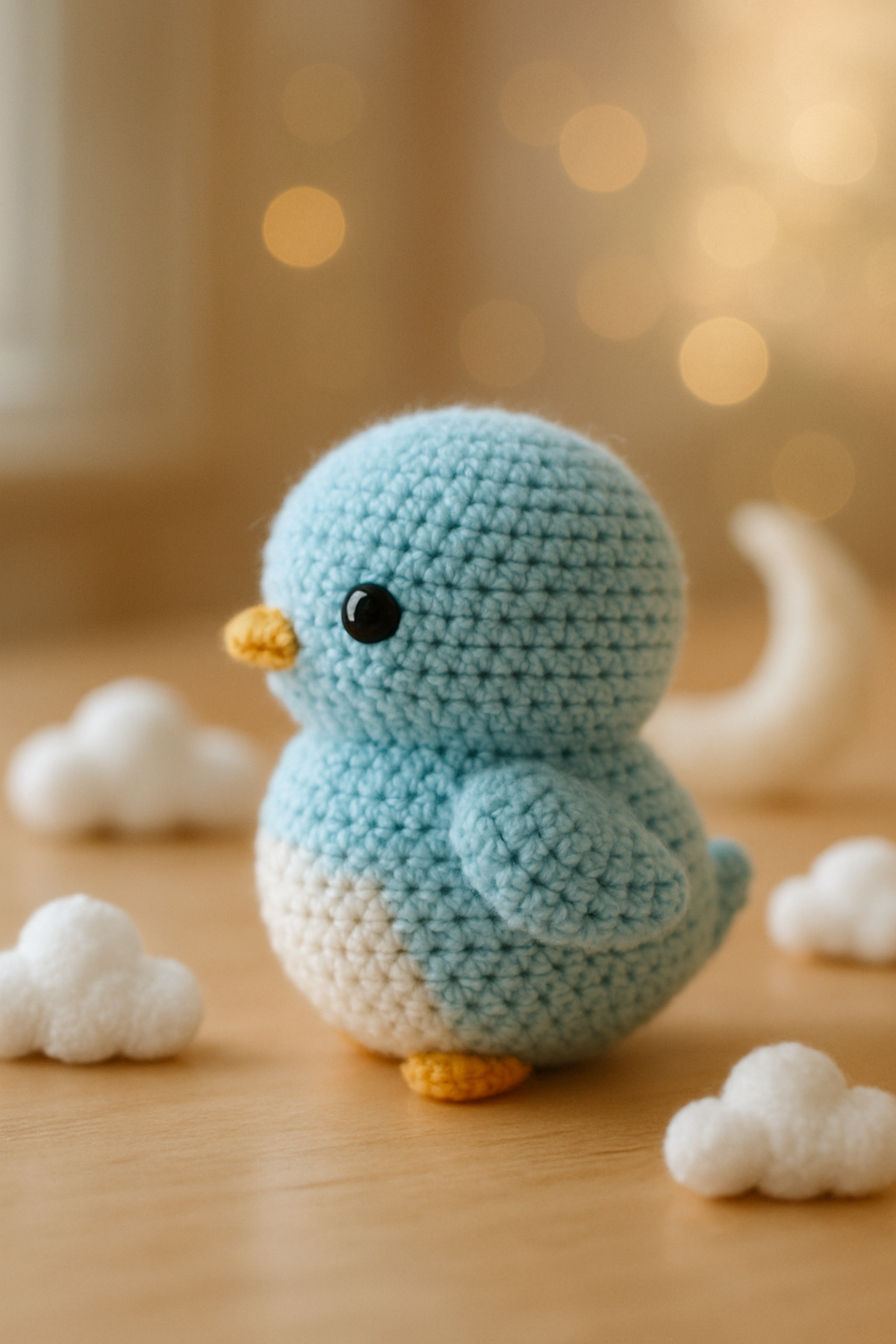 Adorable Amigurumi Chick with Bow Pattern color variation