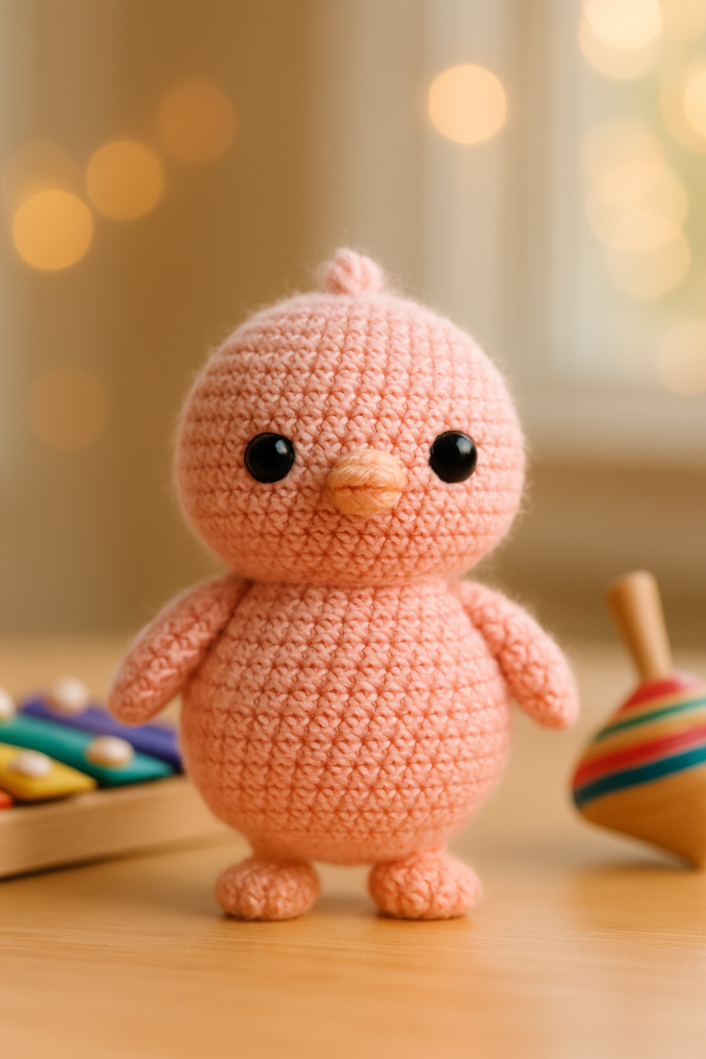 Adorable Amigurumi Chick with Bow Pattern color variation