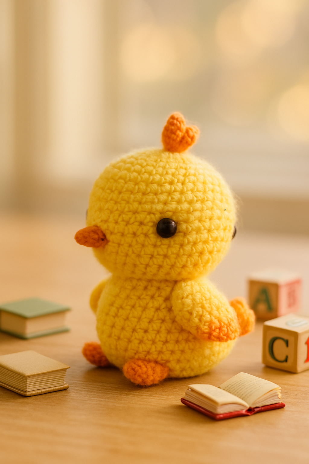 Adorable Amigurumi Chick with Bow Pattern color variation