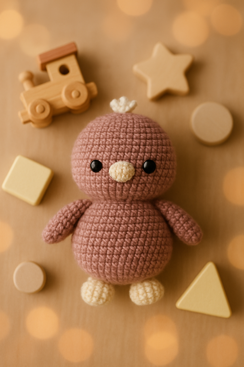 Adorable Amigurumi Chick with Bow Pattern color variation