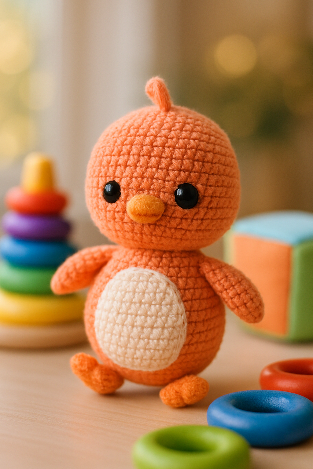 Adorable Amigurumi Chick with Bow Pattern color variation