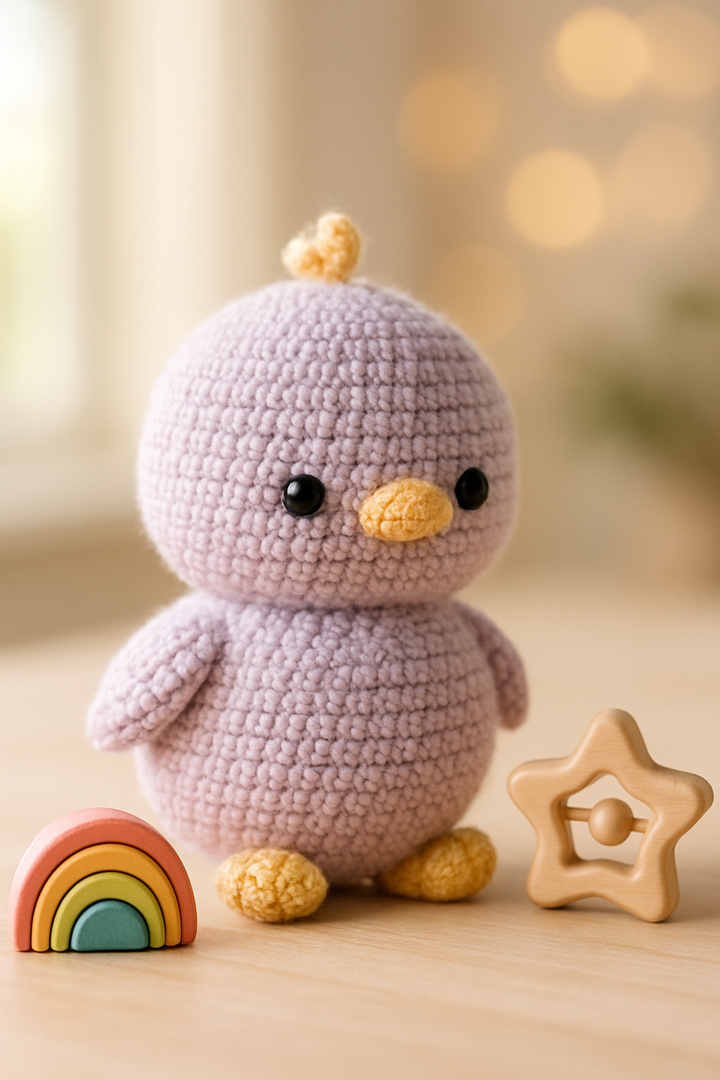 Adorable Amigurumi Chick with Bow Pattern color variation