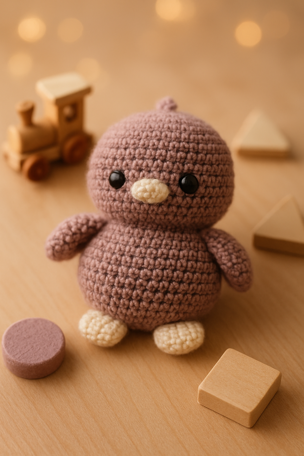 Adorable Amigurumi Chick with Bow Pattern color variation