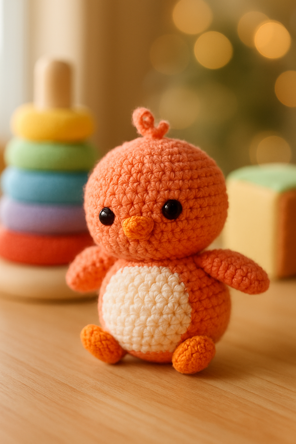 Adorable Amigurumi Chick with Bow Pattern color variation