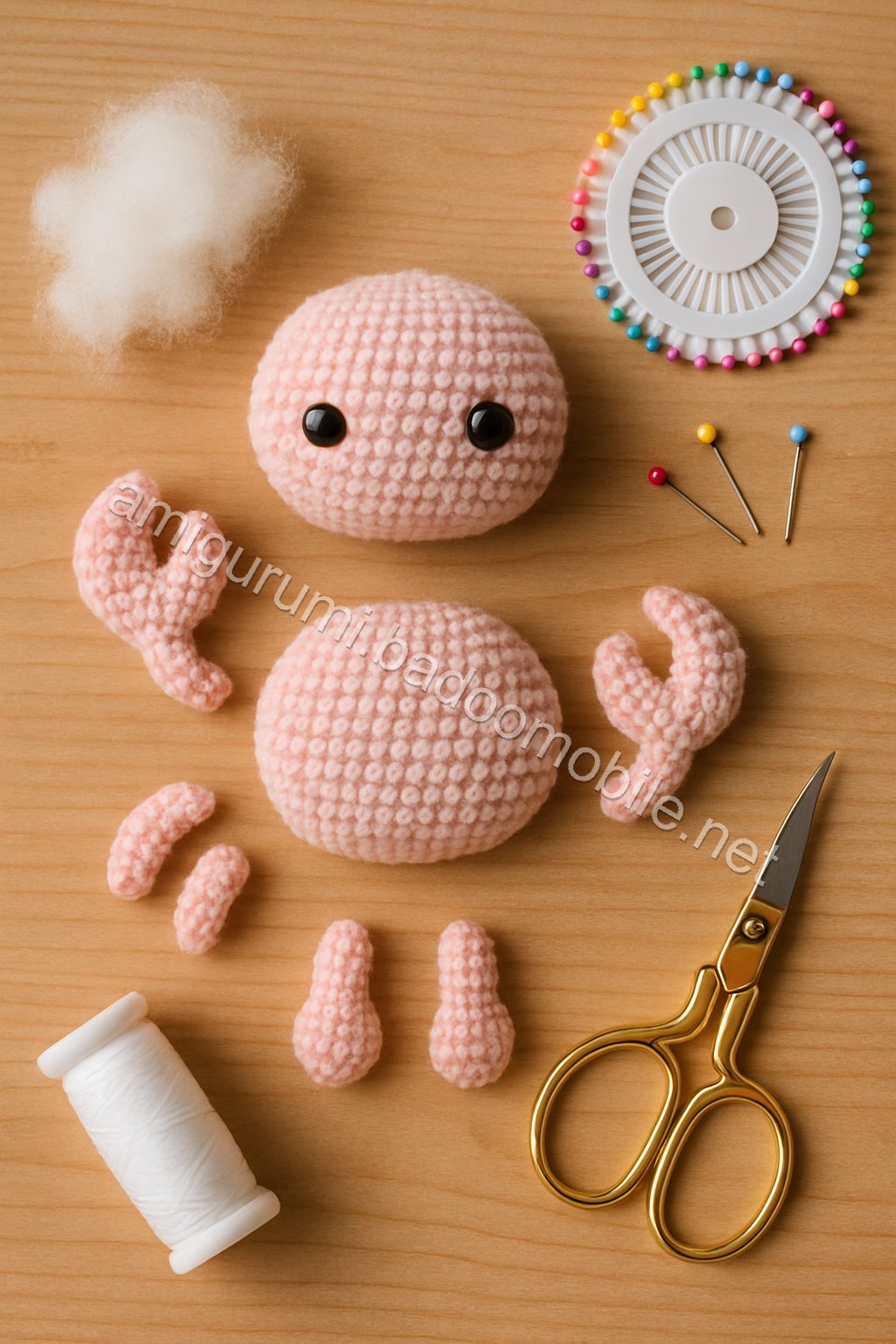 Christian the Crab Free Crochet Pattern | Amigurumi Fun crochet parts