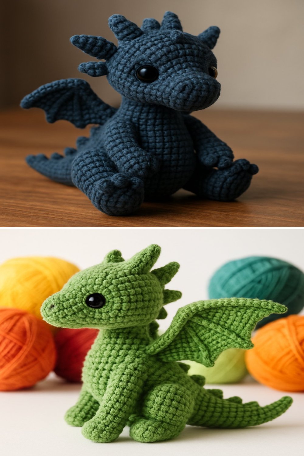 Free Crochet Pattern: Adorable Toothless Amigurumi Dragon collage