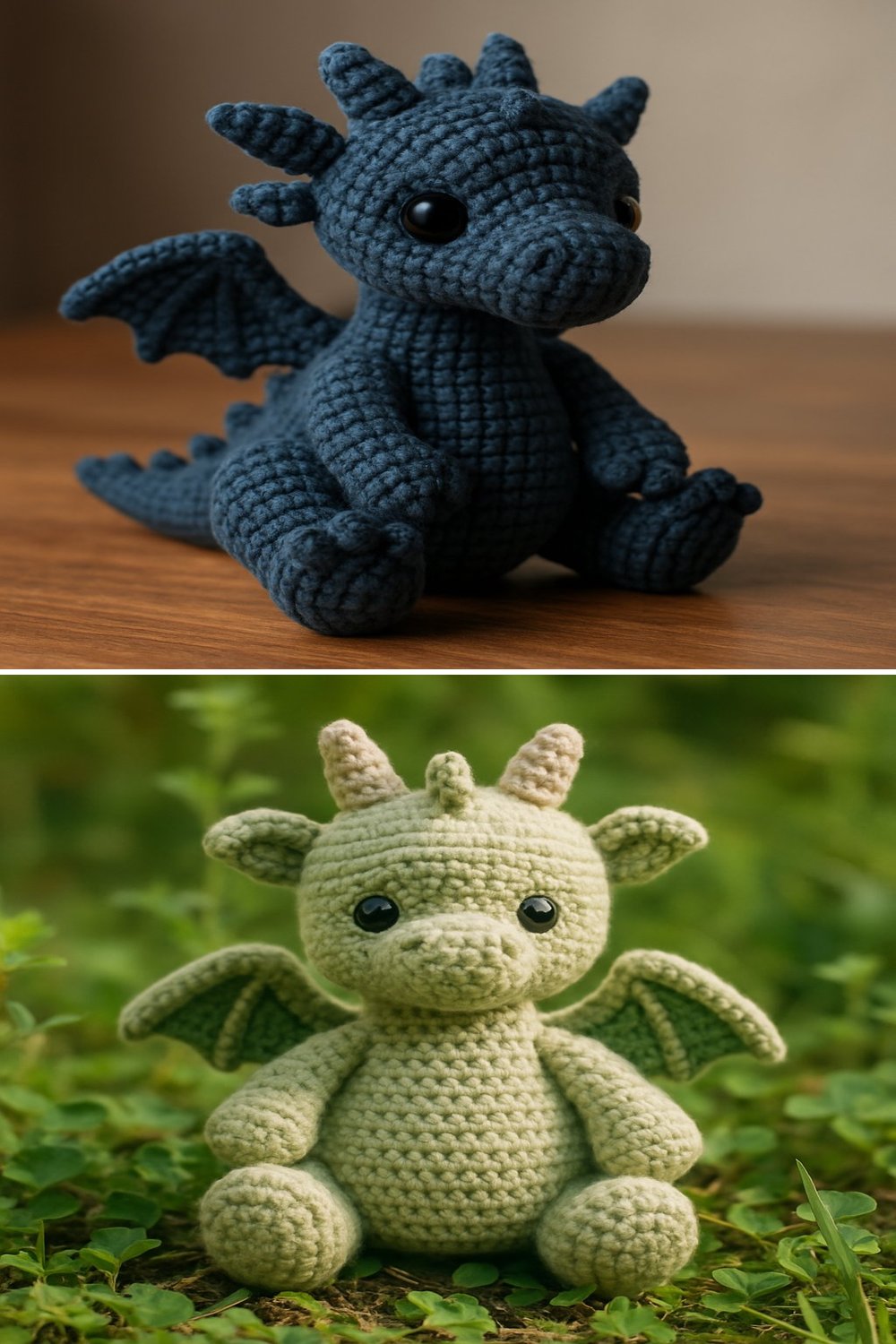Free Crochet Pattern: Adorable Toothless Amigurumi Dragon collage