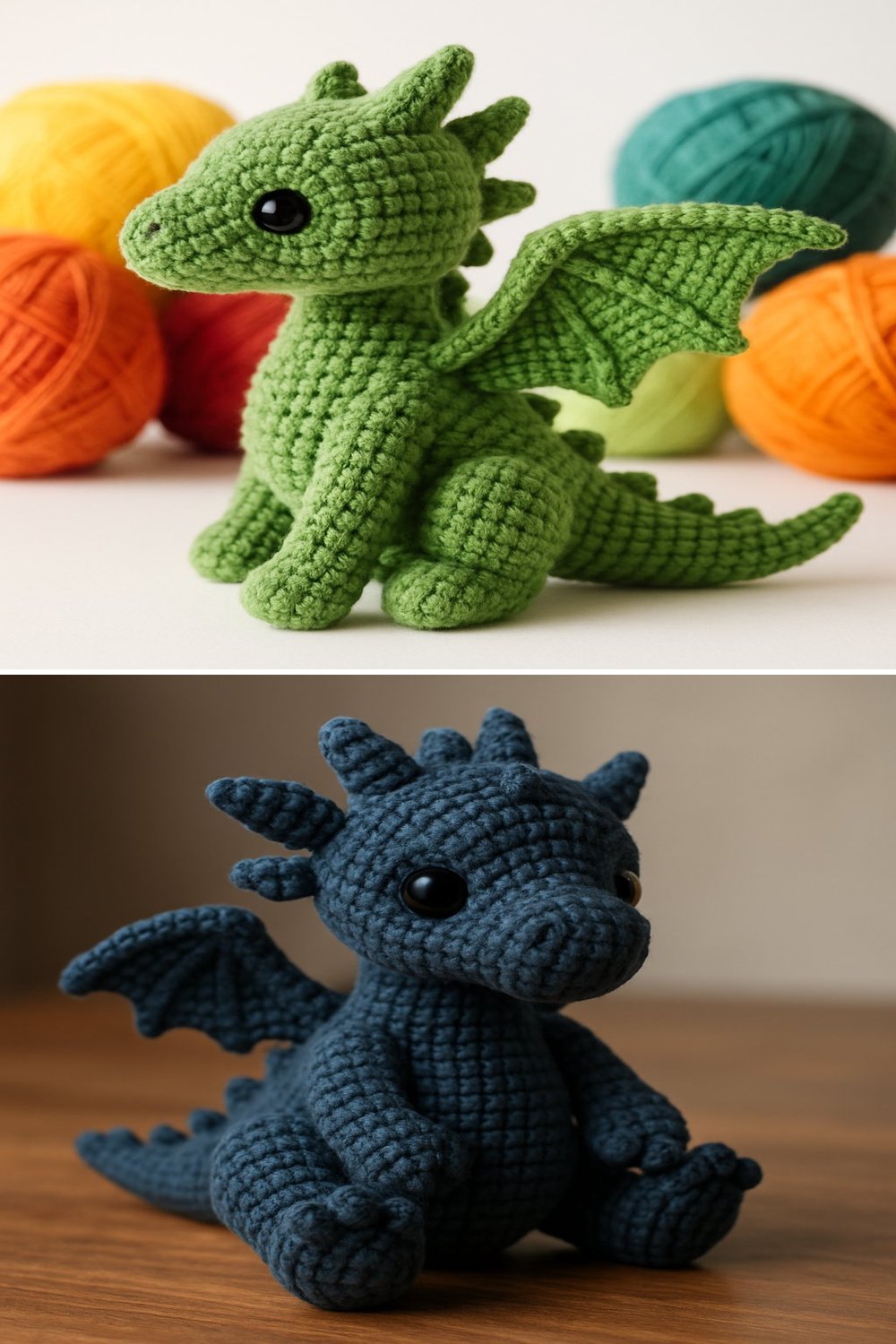 Free Crochet Pattern: Adorable Toothless Amigurumi Dragon collage