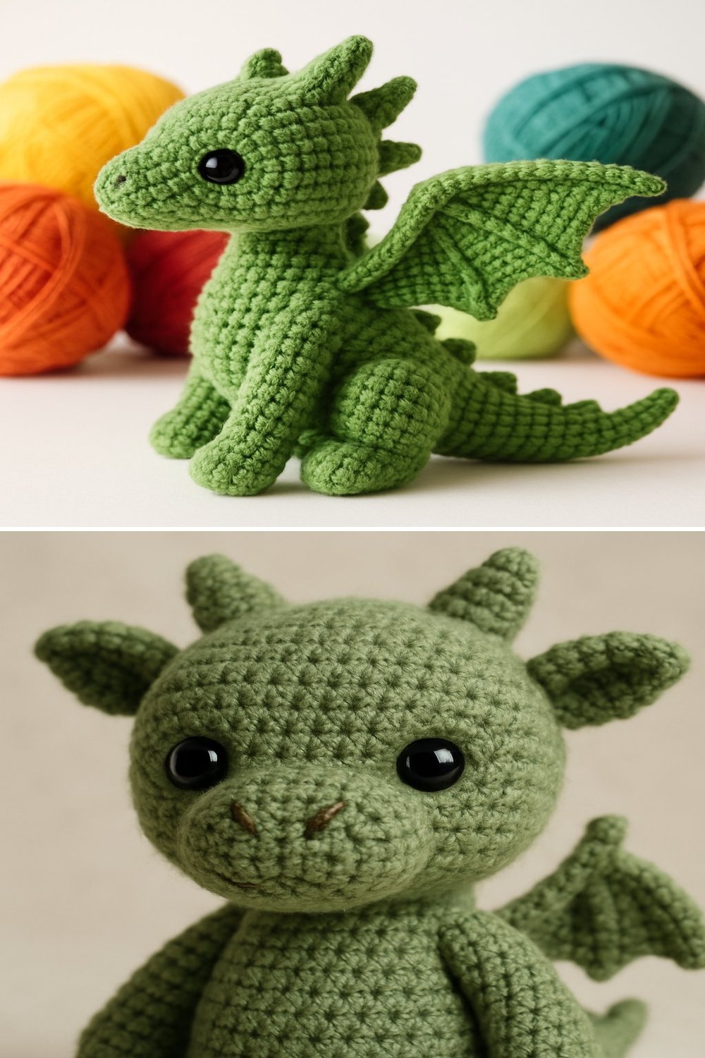 Free Crochet Pattern: Adorable Toothless Amigurumi Dragon collage