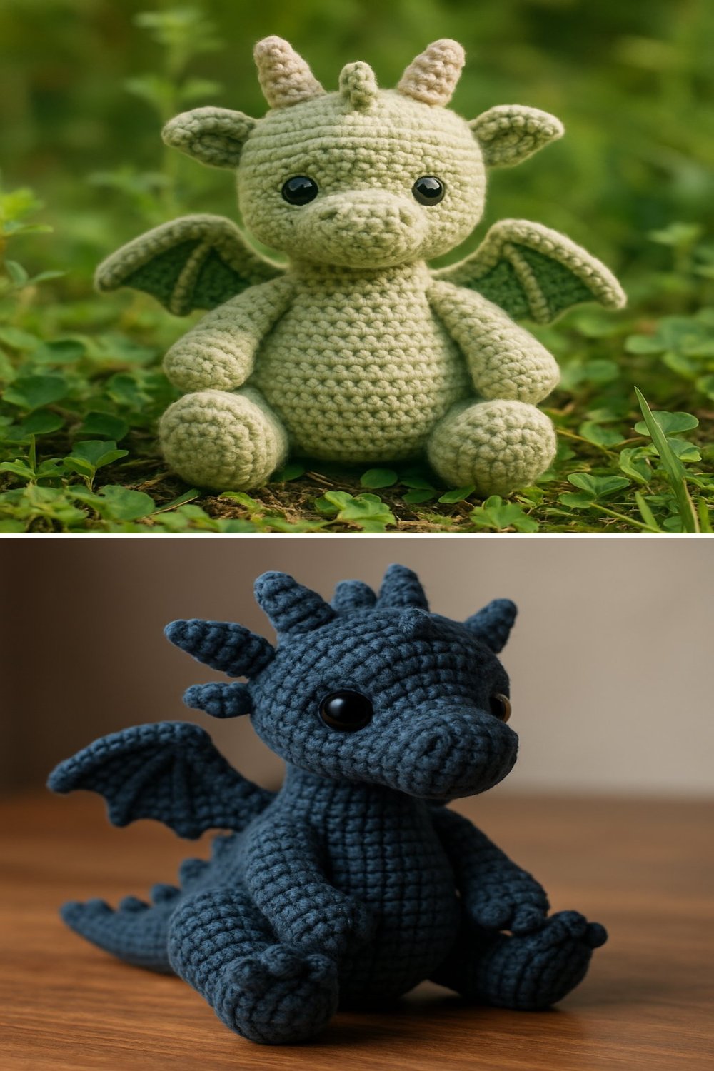 Free Crochet Pattern: Adorable Toothless Amigurumi Dragon collage