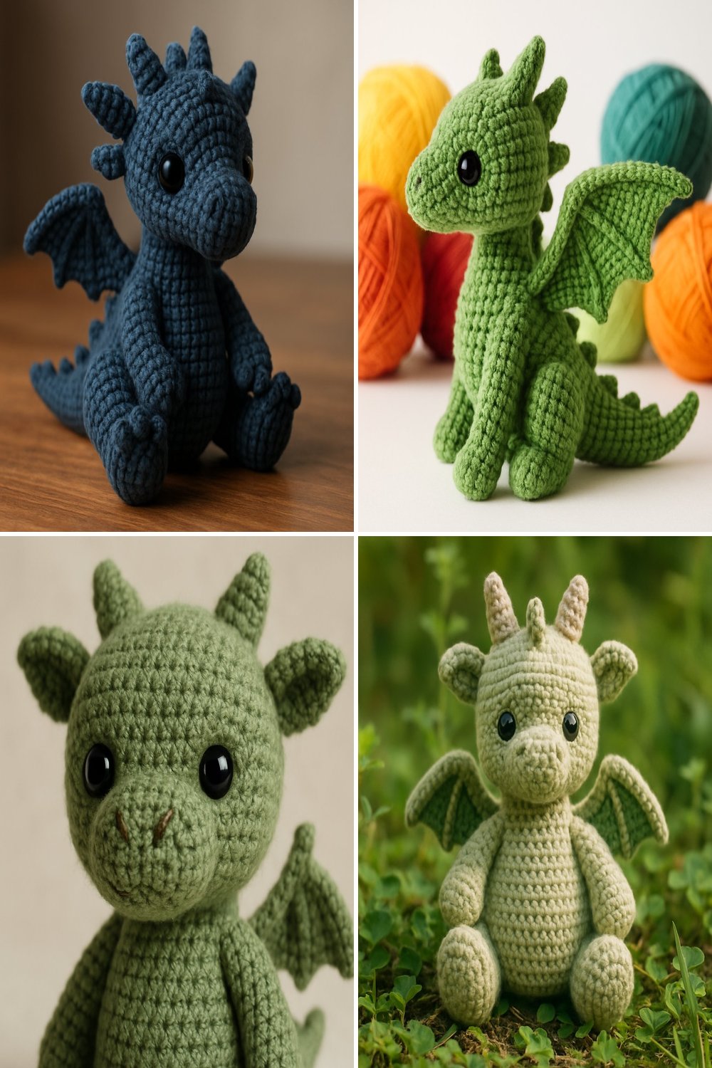 Free Crochet Pattern: Adorable Toothless Amigurumi Dragon collage