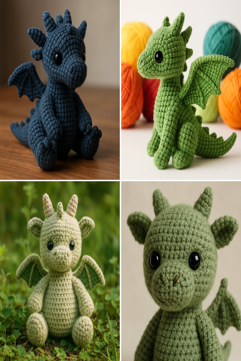 Free Crochet Pattern: Adorable Toothless Amigurumi Dragon collage