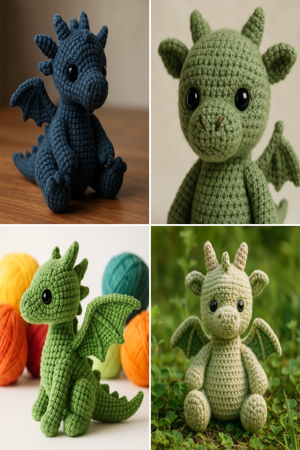 Free Crochet Pattern: Adorable Toothless Amigurumi Dragon collage