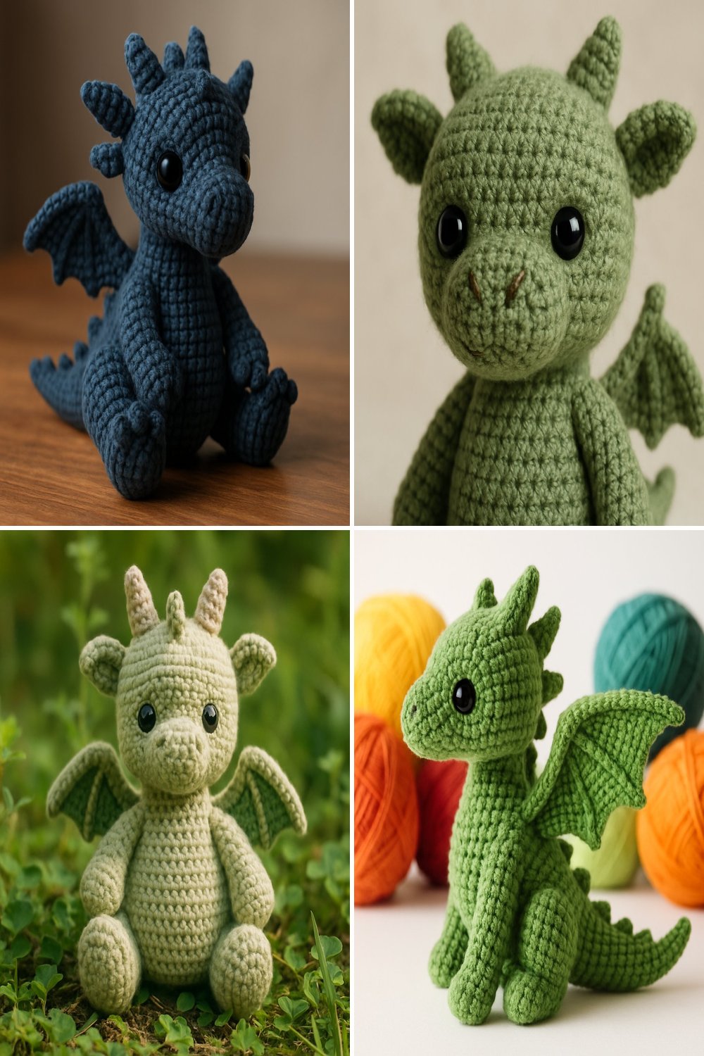 Free Crochet Pattern: Adorable Toothless Amigurumi Dragon collage
