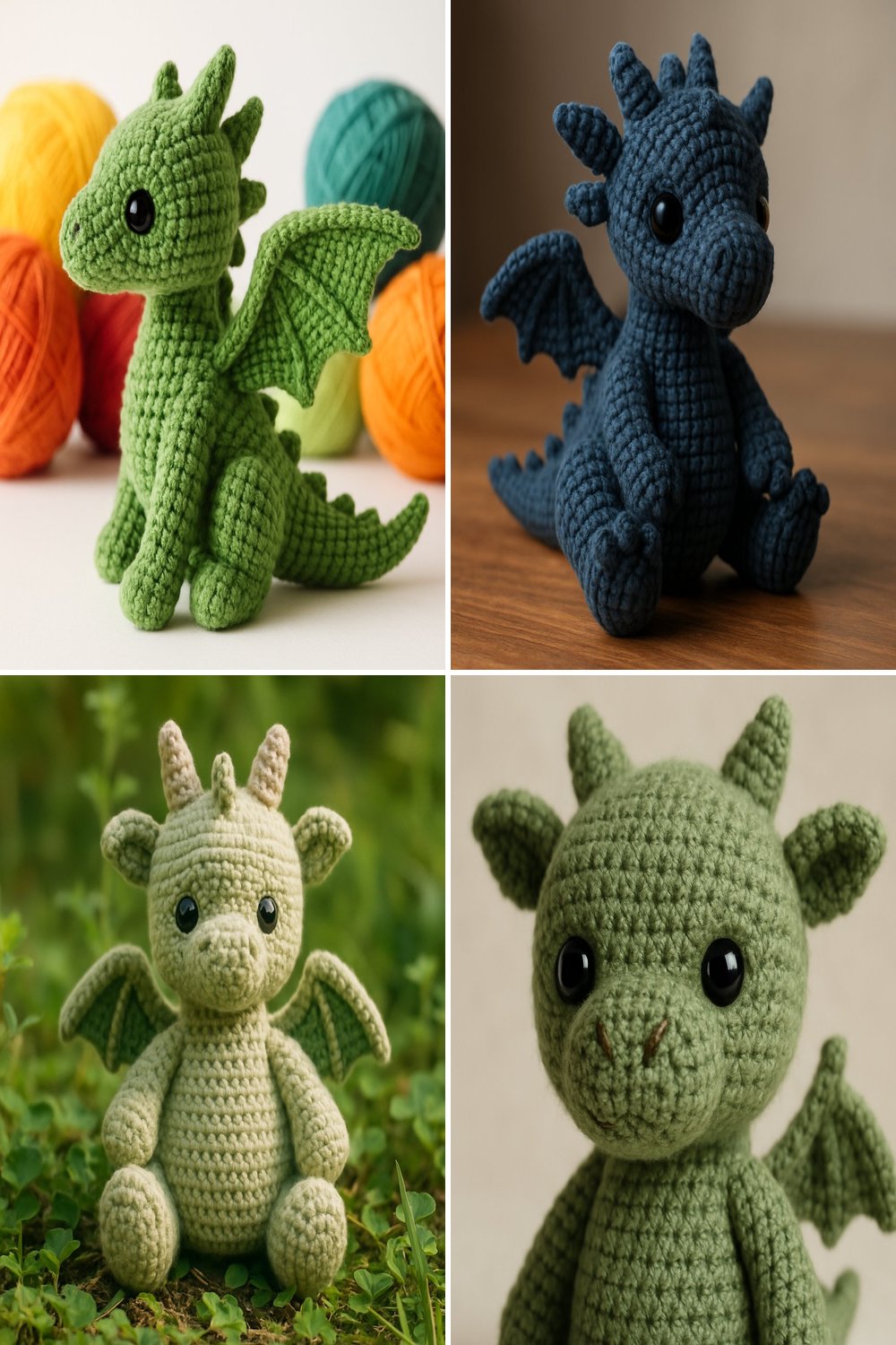 Free Crochet Pattern: Adorable Toothless Amigurumi Dragon collage