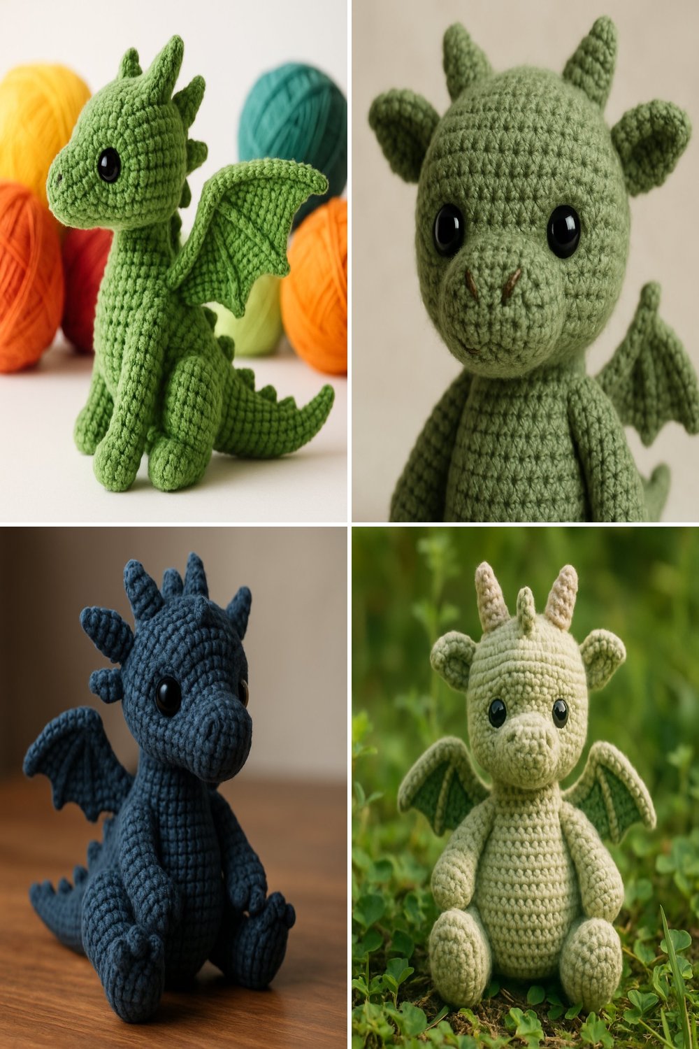 Free Crochet Pattern: Adorable Toothless Amigurumi Dragon collage