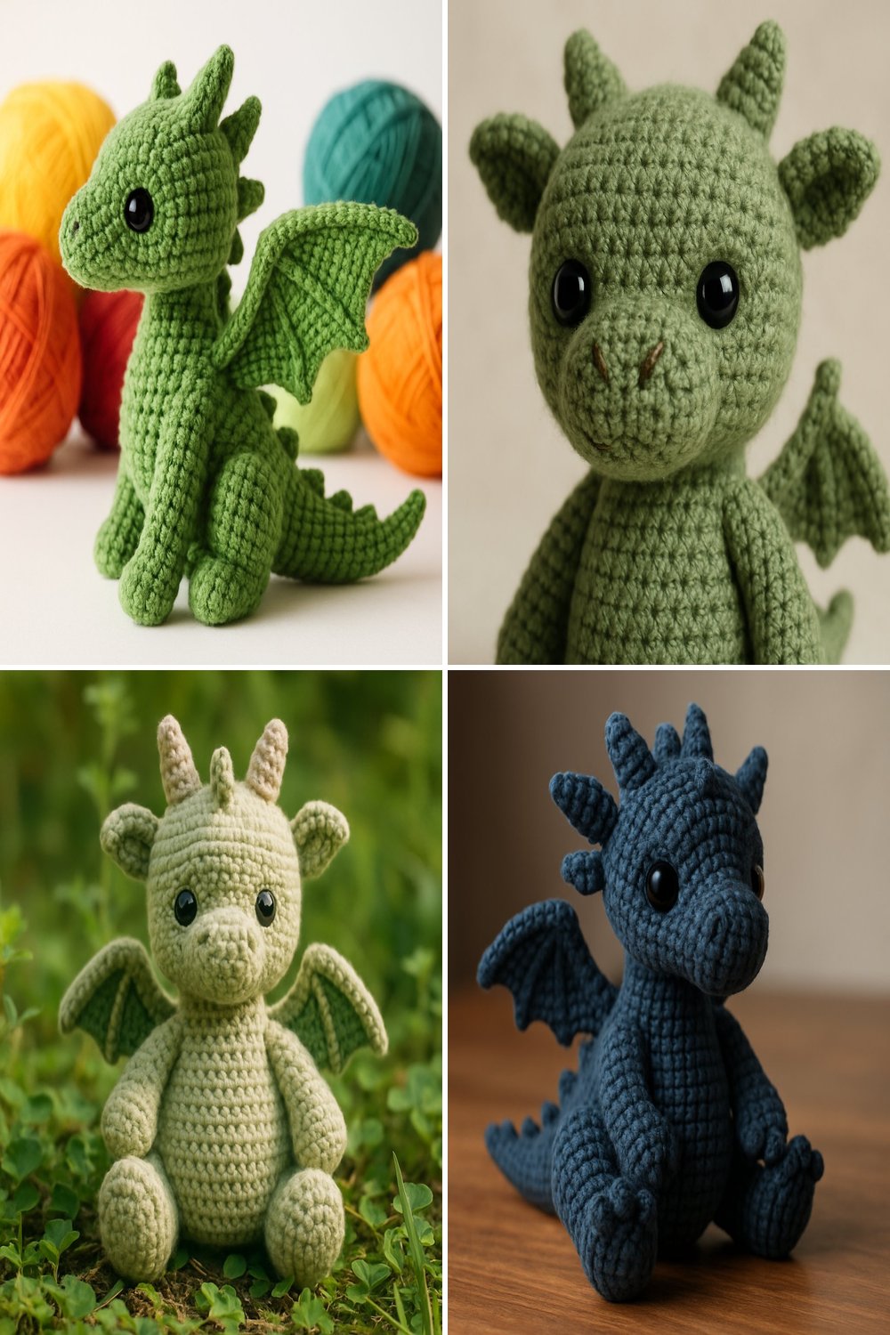 Free Crochet Pattern: Adorable Toothless Amigurumi Dragon collage