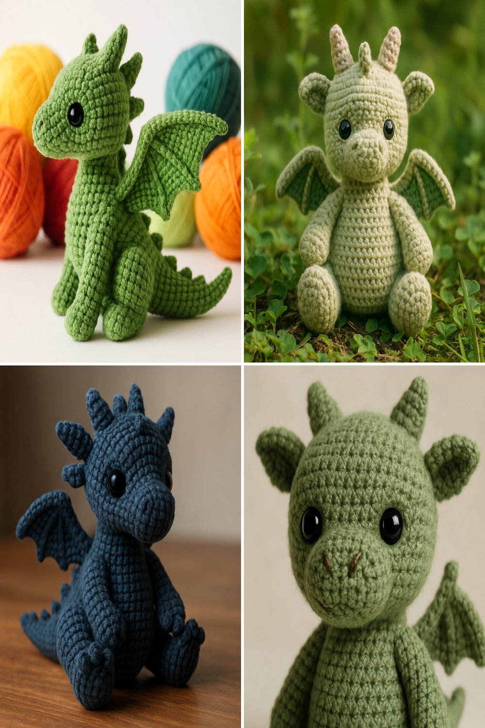 Free Crochet Pattern: Adorable Toothless Amigurumi Dragon collage
