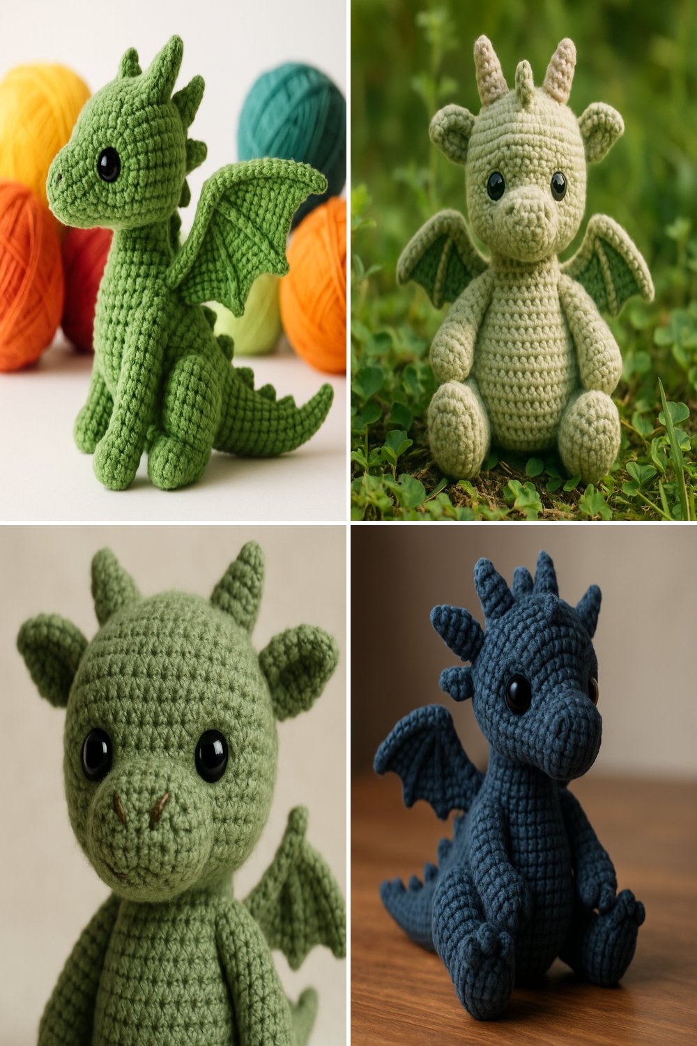 Free Crochet Pattern: Adorable Toothless Amigurumi Dragon collage