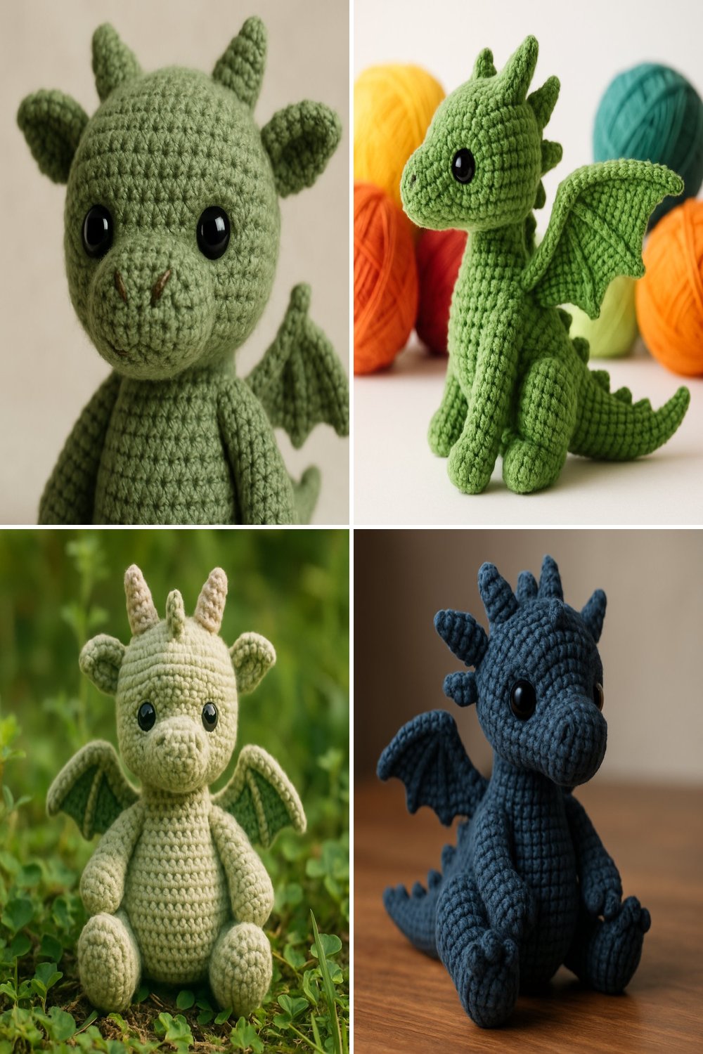 Free Crochet Pattern: Adorable Toothless Amigurumi Dragon collage