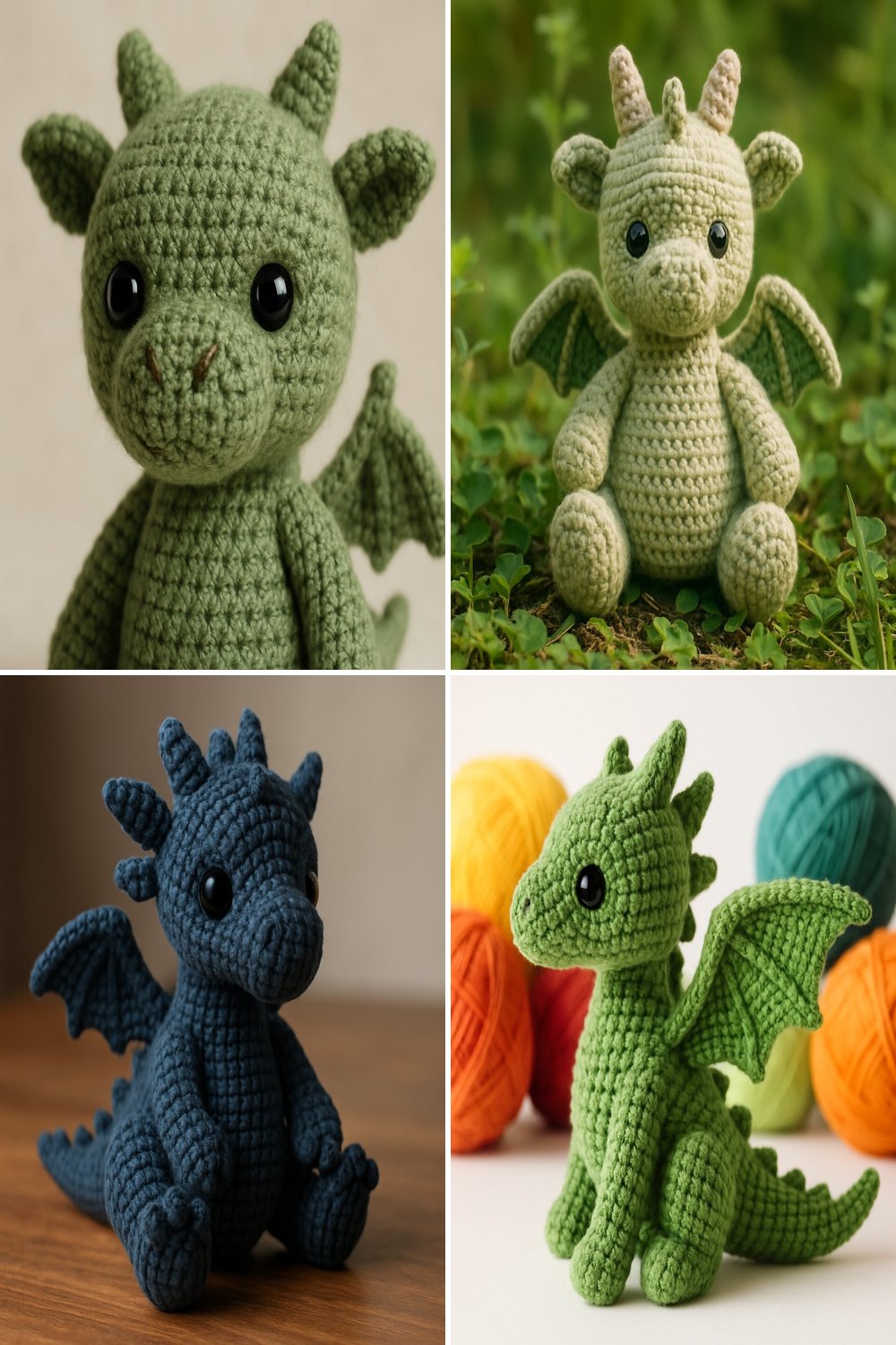 Free Crochet Pattern: Adorable Toothless Amigurumi Dragon collage