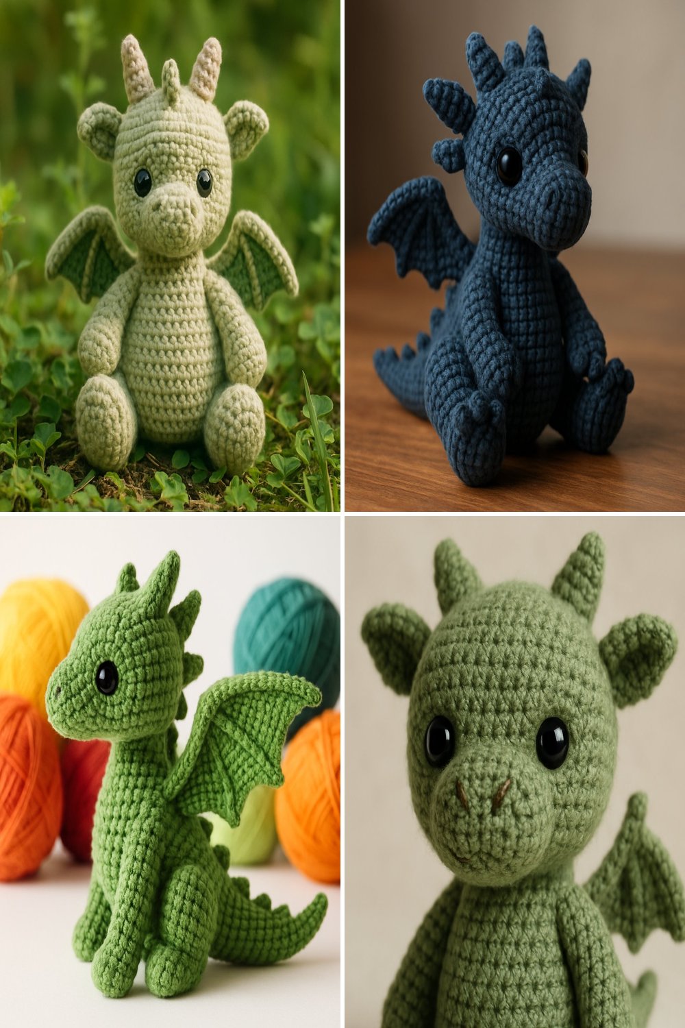 Free Crochet Pattern: Adorable Toothless Amigurumi Dragon collage