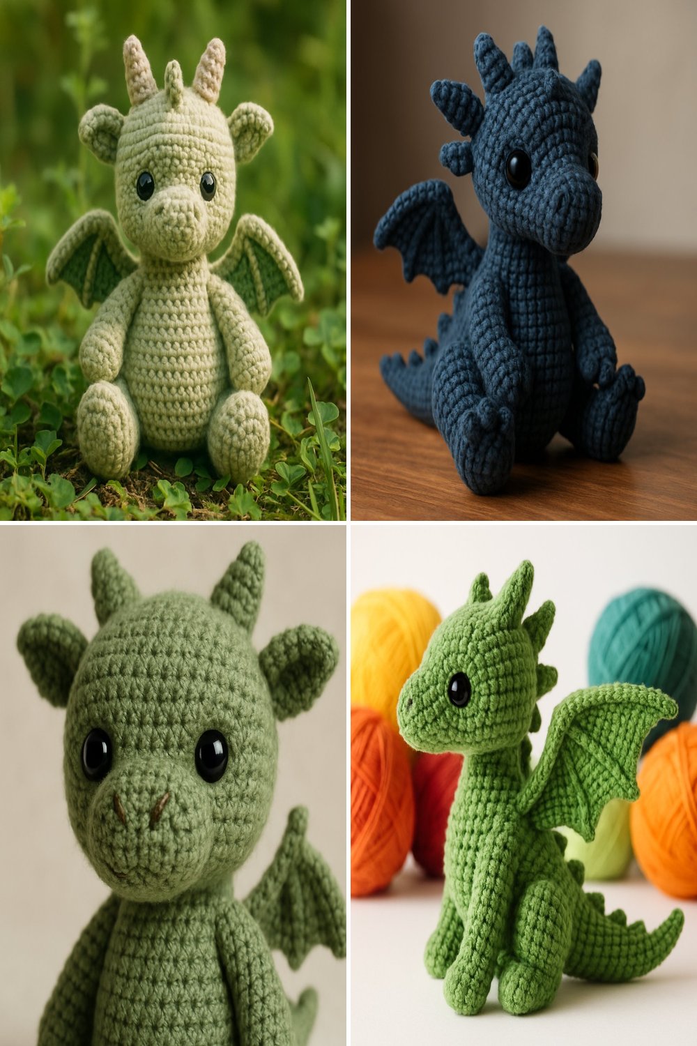 Free Crochet Pattern: Adorable Toothless Amigurumi Dragon collage